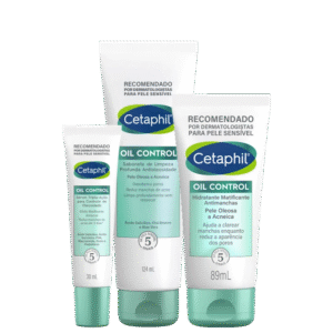 Kit Cetaphil Oil Control Pele Oleosa e Acneica (3 Produtos)